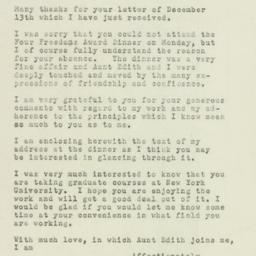 Telegram: 1954 December 15