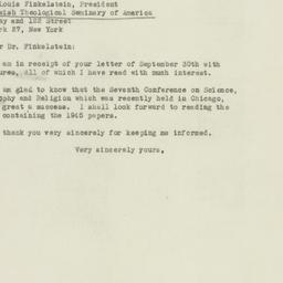 Letter: 1946 October 1