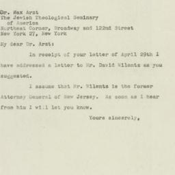 Letter: 1947 May 5