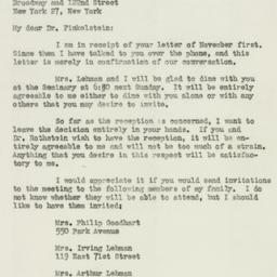 Letter: 1946 November 4
