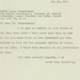 Letter: 1947 May 10