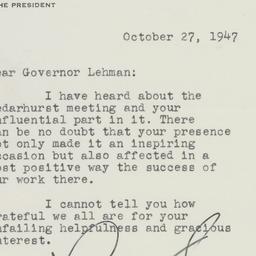 Letter: 1947 October 27