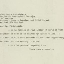 Letter: 1947 May 6