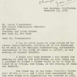 Letter: 1946 December 13