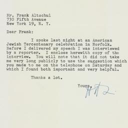 Letter: 1955 March 21