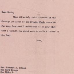 Letter: 1958 January 6