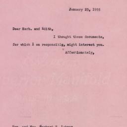 Letter: 1955 January 25