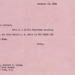 Letter: 1956 December 19