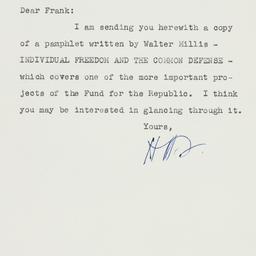Letter: 1957 December 9