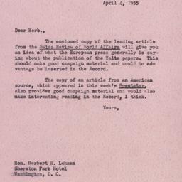 Letter: 1955 April 4