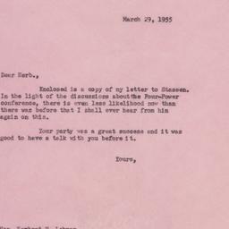 Letter: 1955 March 29