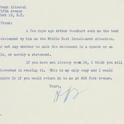 Letter: 1957 January 7