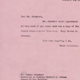 Letter: 1956 February 16