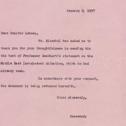 Letter: 1957 January 8