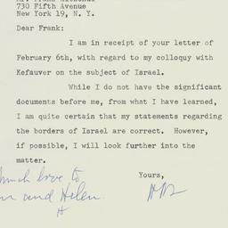 Letter: 1956 February 10