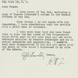 Letter: 1956 May 8
