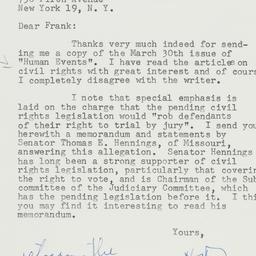 Letter: 1957 April 4