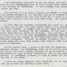 Letter: 1962 February 21
