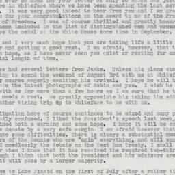 Letter: 1963 July 29