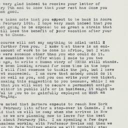 Letter: 1961 January 16