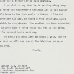 Letter: 1963 February 22