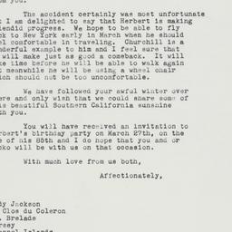 Letter: 1963 February 21