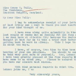 Letter: 1933 November 27