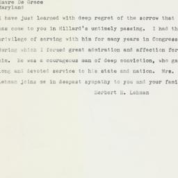 Telegram: 1961 February 14