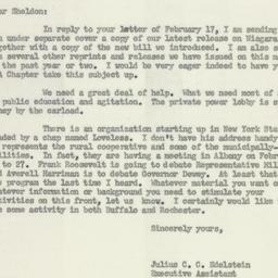 Letter: 1954 February 19