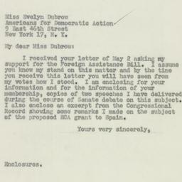 Letter: 1950 May 6