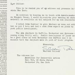 Letter: 1954 February 17