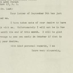 Letter: 1947 September 12