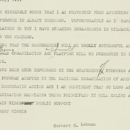 Telegram: 1947 April 18
