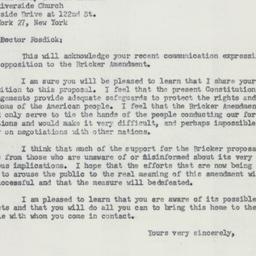 Letter: 1954 January 28