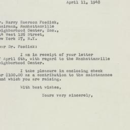 Letter: 1948 April 11