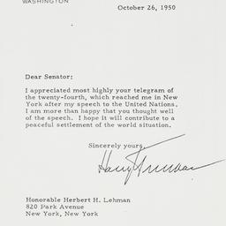 Letter: 1950 October 26