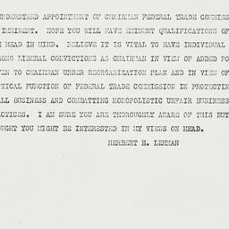 Telegram: 1950 May 24