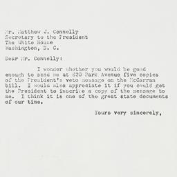 Letter: 1950 October 1
