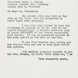 Letter: 1954 May 24