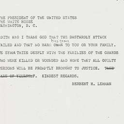 Telegram: 1950 November 2