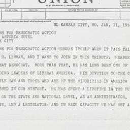 Telegram: 1956 January 11