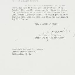 Letter: 1950 October 18