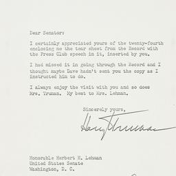 Letter: 1954 May 27