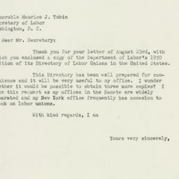 Letter: 1950 August 24