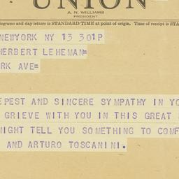 Telegram: 1944 April 13