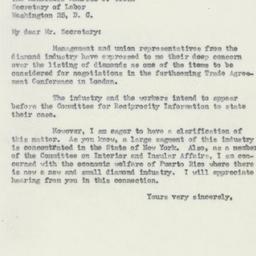 Letter: 1950 May 19