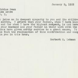 Telegram: 1952 January 9
