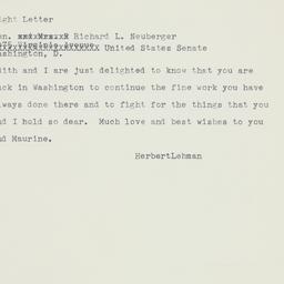 Telegram: 1959 February 13