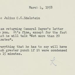 Memorandum: 1958 March 4