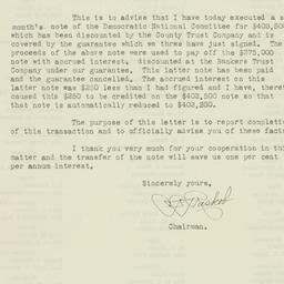 Letter: 1930 December 11